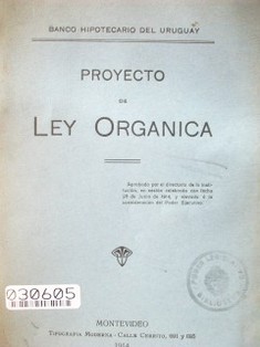 Proyecto de Ley Orgánica