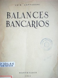 Balances bancarios
