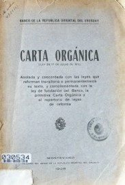 Carta Orgánica (ley de 17 de julio 1911)