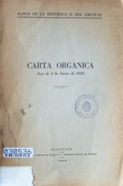 Carta Orgánica : (ley de 2 de enero de 1939)