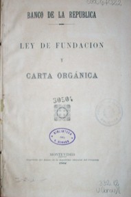 Ley de Fundación y carta orgánica