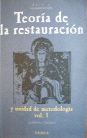 Teoría de la restauración y unidad de metodología