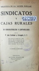 Sindicatos y cajas rurales : su administración y contabilidad