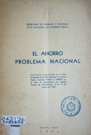 El ahorro problema nacional