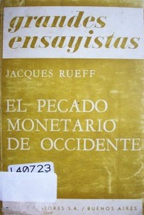 El pecado monetario de occidente