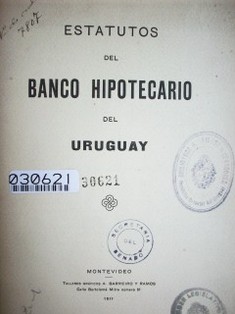 Estatutos del Banco Hipotecario del Uruguay