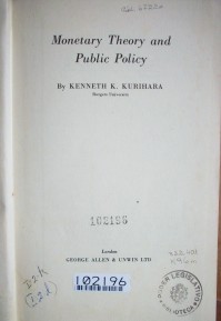 Monetary theory and public policy