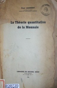 La théorie quantitative de la monnaie