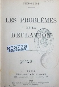 Les problèmes de la déflation