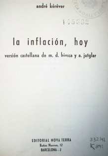 La inflación, hoy