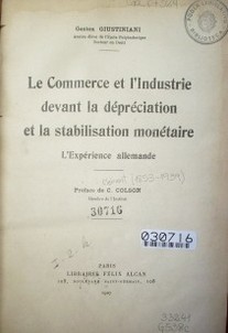 Le commerce et l'industrie devant la dépréciation et la stabilisation monétaire : l'expérience allemande