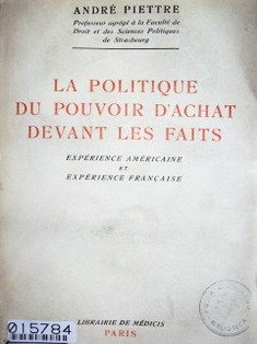 La politique du pouvoir d'achat devant les faits : experience américaine et experience française