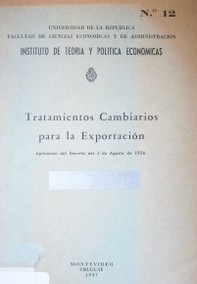 Tratamientos cambiarios para la exportación