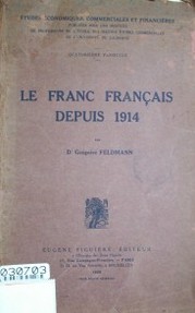 Le franc française depuis  1914