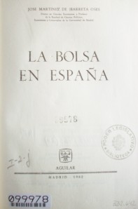 La Bolsa en España