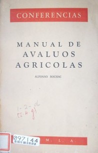 Manual de avalúos agrícolas