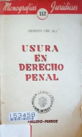 Usura en derecho penal