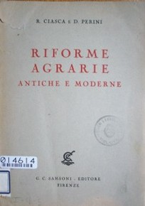 Riformi agrarie : antiche e moderne