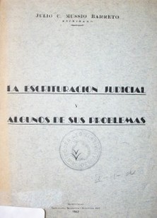 La escrituración judicial y algunos de sus problemas