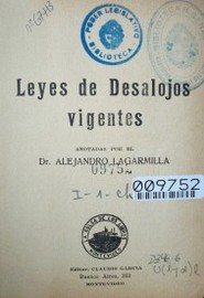 Leyes de desalojo vigentes