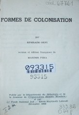 Formes de colonisation