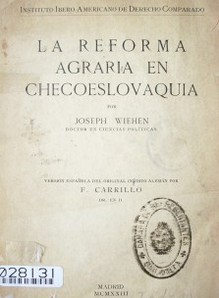 La reforma agraria en Checoeslovaquia