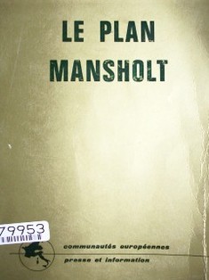 Le plan Mansholt