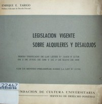 Legislación vigente sobre alquileres y desalojos