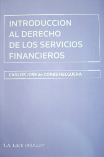 Introducción al derecho de los servicios financieros