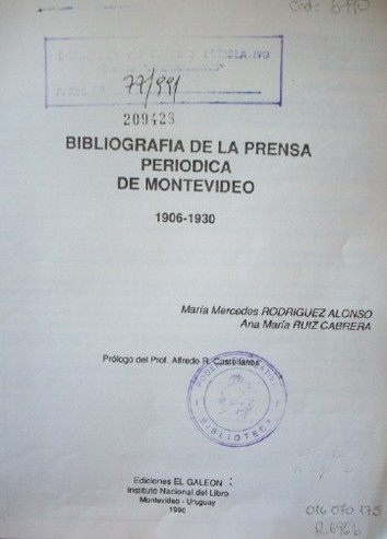 Bibliografía de la prensa periódica de Montevideo 1906-1930