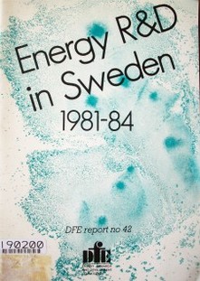 Energy R&D in Sweden : 1981-84