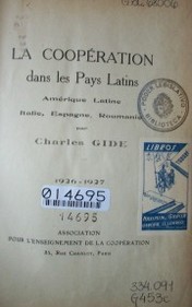 La coopération dans les pays latins : Amérique Latine, Italie, Espagne, Roumanie : 1926-1927