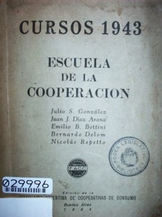 Escuela de la cooperación : cursos 1943