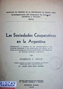 Las sociedades cooperativas en la Argentina