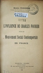 L'influence de Charles Fourier sur le mouvement social contemporain en France