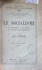 Le socialisme : sa définition, ses débuts, la doctrine Saint-Simonienne
