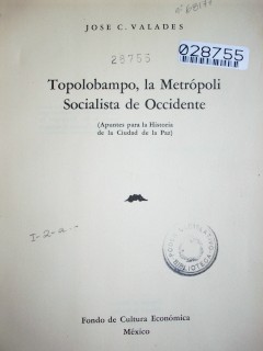 Topolobampo, la metrópoli socialista de Occidente : apuntes para la historia de la Ciudad de la Paz