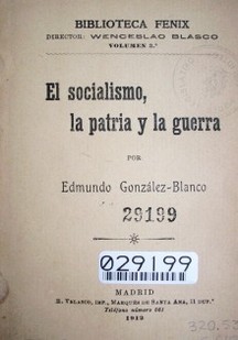 El socialismo, la patria y la guerra