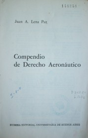 Compendio de Derecho Aeronáutico.