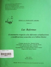 Temas de legislación agraria