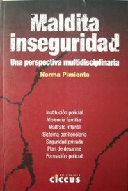 Maldita inseguridad : una perspectiva multidisciplinaria