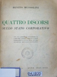 Quatro discorsi sullo stato corporativo