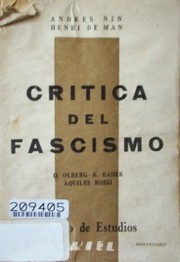Crítica del fascismo