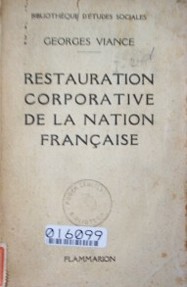 Restauration corporative de la nation française