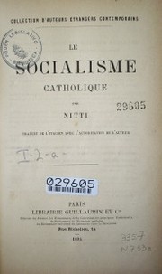 Le socialisme catholique