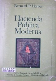 Hacienda pública moderna : el estudio de la actividad económica del sector público