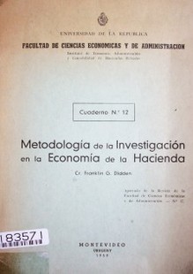 Metodología de la investigación en la economía de la hacienda