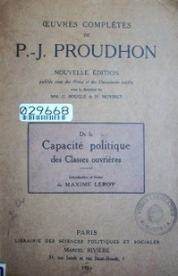 De la capacité politique des classes ouvrières