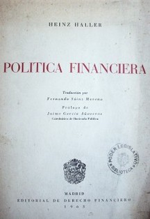 Política financiera