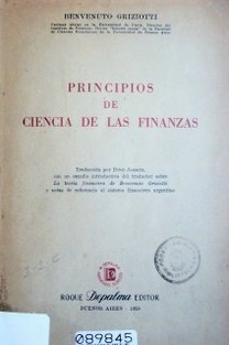 Principios de ciencia de las finanzas